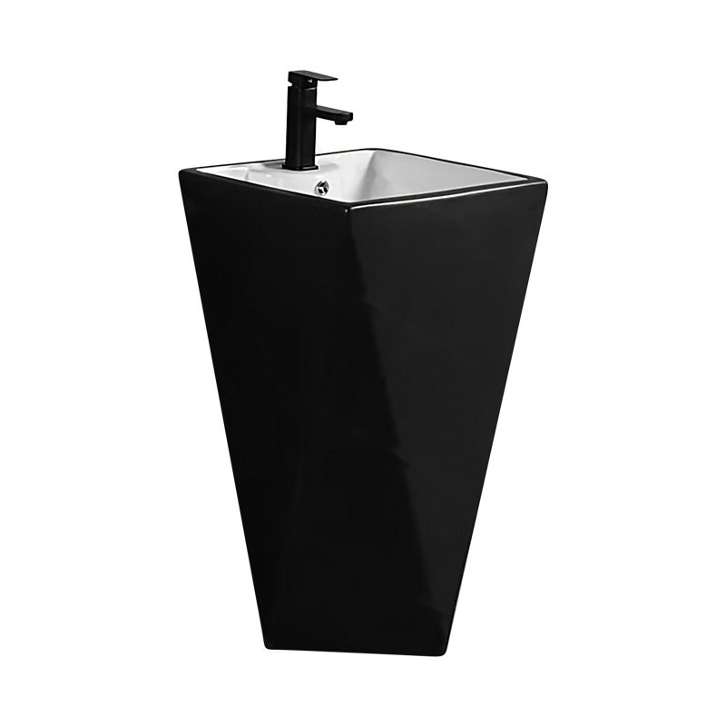 LT-307-CG-BLW black pedestal-basins