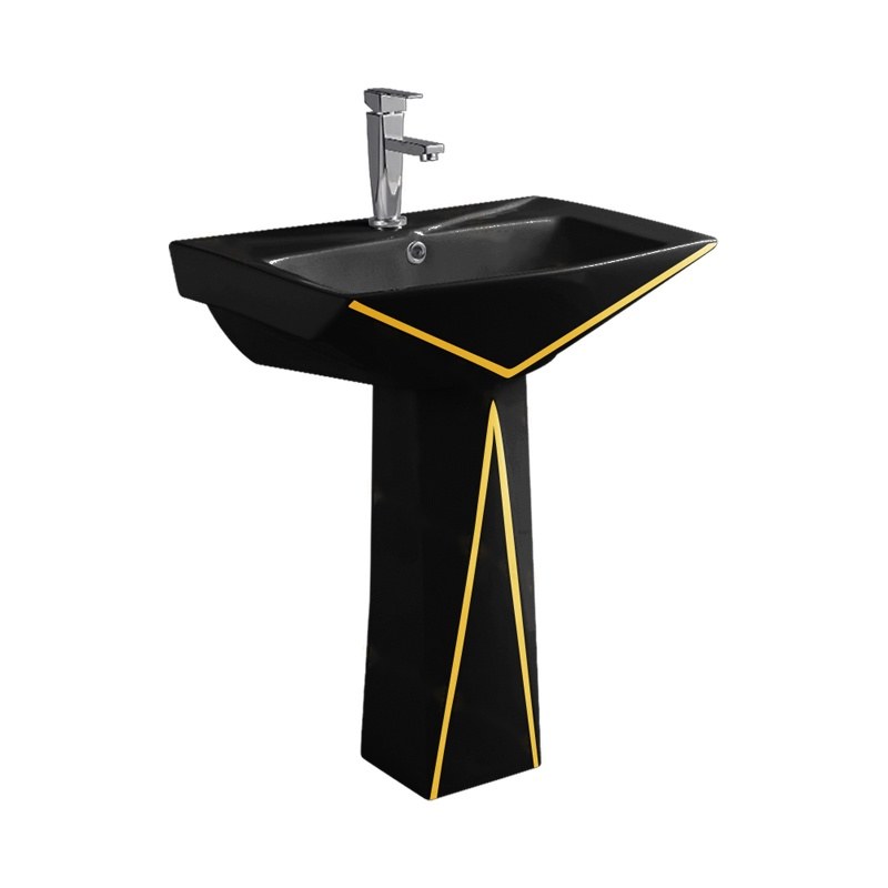 LT-307P-CG-BLG black pedestal-basins