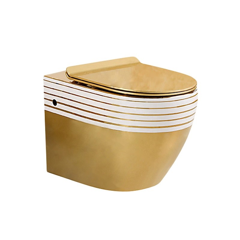 LT-417W-GID-GW gold wall-hung-toilets