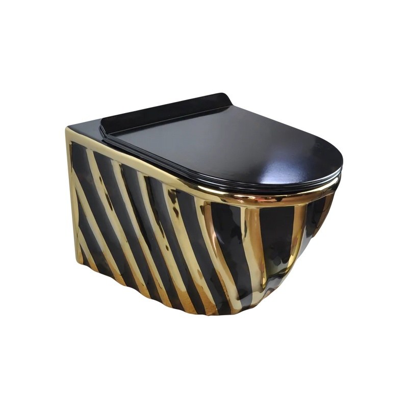 LT-WHT4032-GI-BLGL black wall-hung-toilets