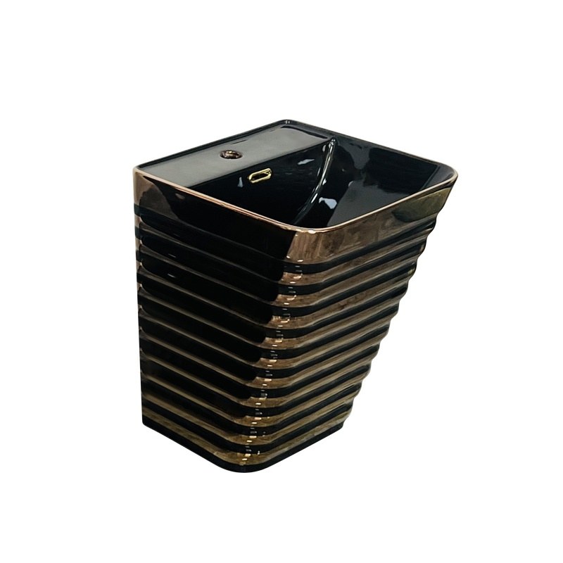 LT-5145-GI-BLRGL black wall-hung-basins