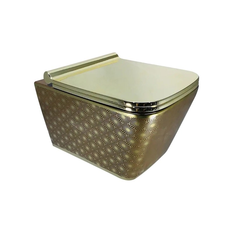 LT-454W-GID-RGG gold wall-hung-toilets