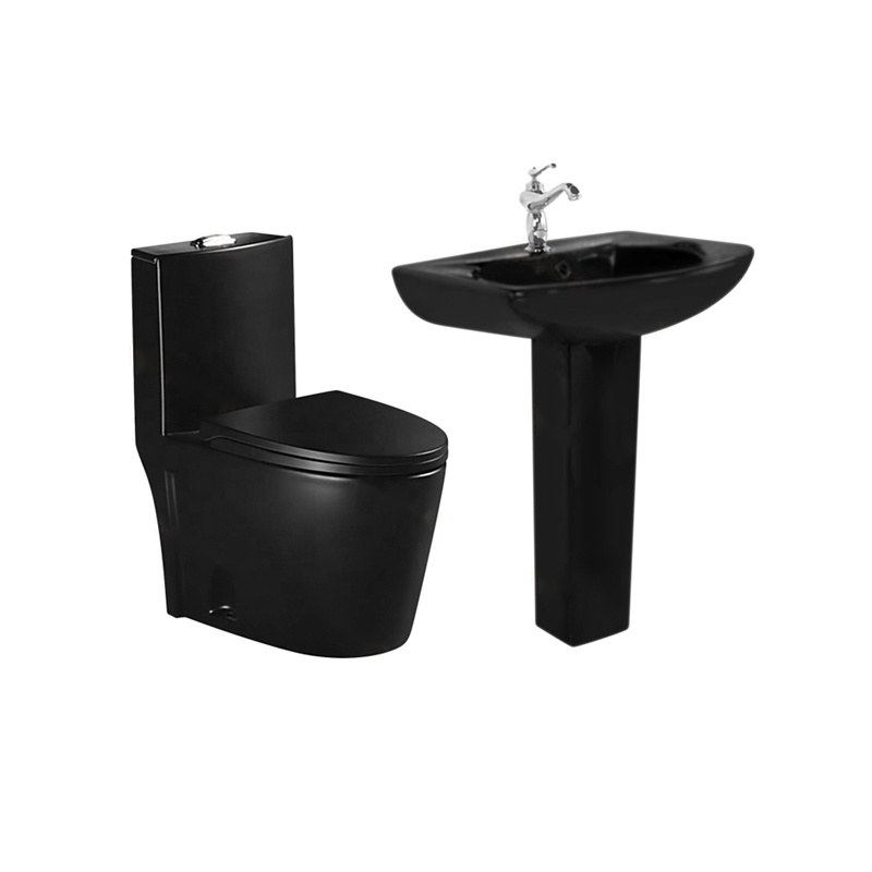 LT-1086-M-BL----LT-316P-M-BL white two-piece-toilet-suites
