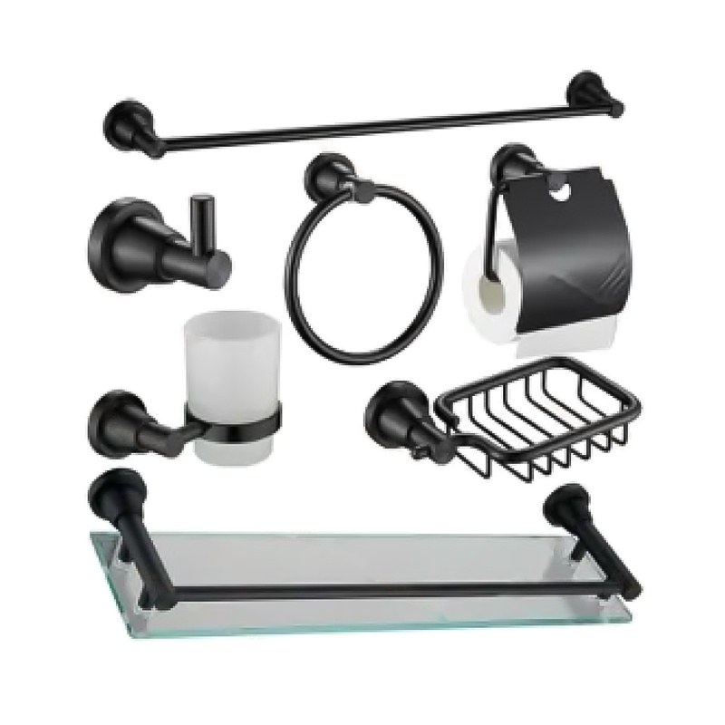 LT-AL8600-7C-B bathroom hardware set, towel bar, bath accessory