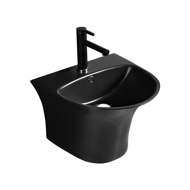 LT-519-M-BL black wall-hung-basins