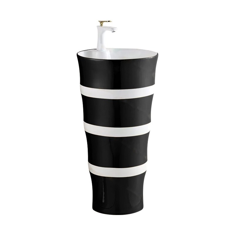 LT-301-M-WBL black pedestal-basins