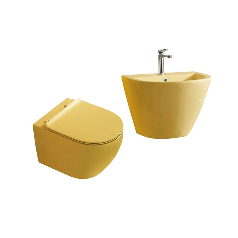 LT-450W-M-Y-----LT-501-M-Y white wall-hung-toilet-suites