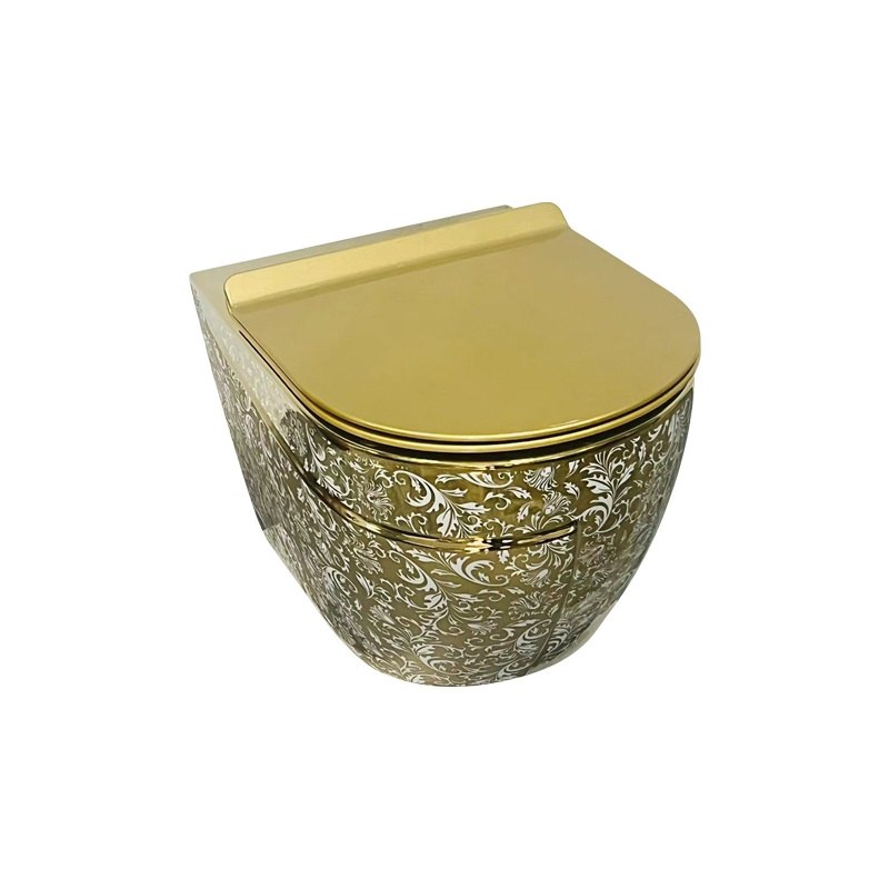 LT-WHT4029-GID-GDW2 gold wall-hung-toilets