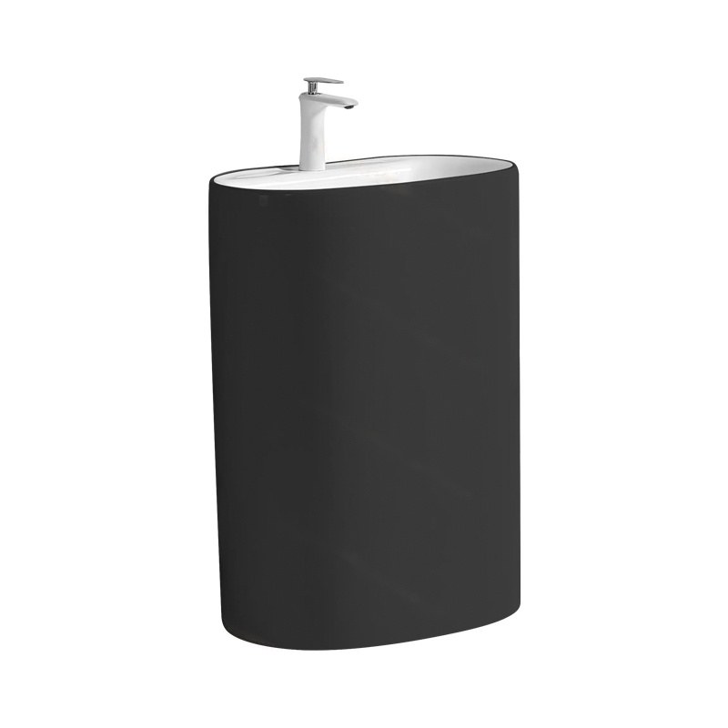 LT-355A-CG-BLW black pedestal-basins