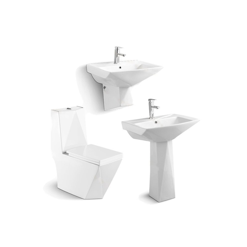 LT-1107--LT-507P---LT-307P white one-piece-toilet-suites