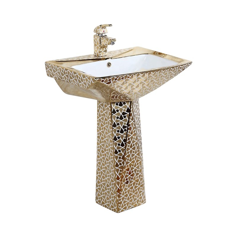 LT-307P-GID-G1 gold pedestal-basins