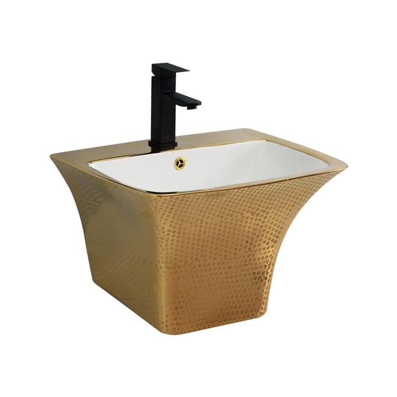 LT-514-GID-CT-16 gold wall-hung-basins
