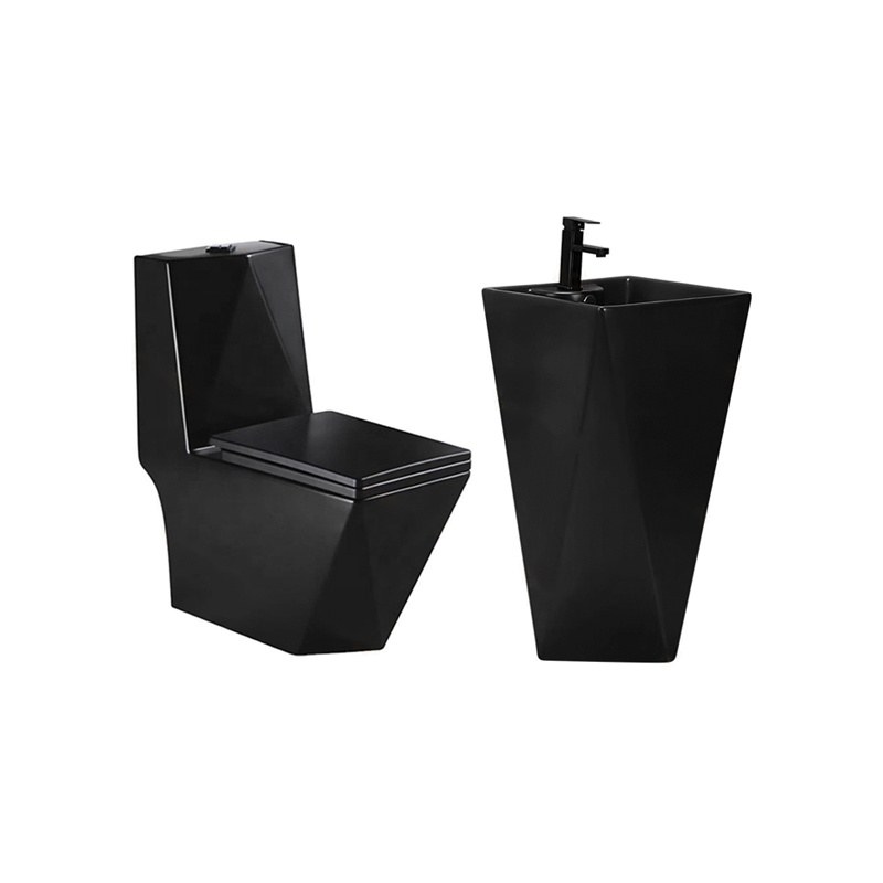 LT-1107-M-BL-----LT-307-M-BL white two-piece-toilet-suites