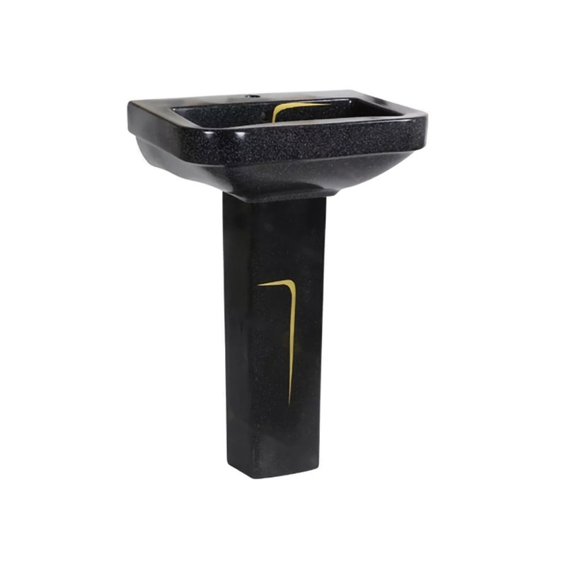 LT-350P-CDG-BLGL black pedestal-basins